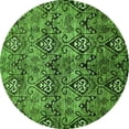 thumbnail image 1 of Ahgly Company Indoor Round Abstract Green Modern Area Rugs, 7' Round, 1 of 4