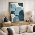 thumbnail image 4 of Framed Canvas Print Minimalist Blue Geometric Abstract Wall Art Scandinavian Modern Neutral Decorative for Living Room Bedroom - 24"x36" NATURAL, 4 of 8