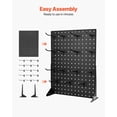 thumbnail image 5 of 17x13 Inch Pegboard Display Stand with 15 Hooks Thickened Cold Rolled Steel Panel for Grocery Retail Store Jewelry Shop Black, 5 of 6
