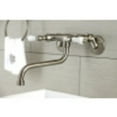 thumbnail image 2 of Kingston Brass KS515SN Wall Mount Bathroom Faucet, Brushed Nickel, 2 of 5