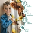 thumbnail image 3 of Blackout Kids Curtains,Highland Cows with Sunflowers Childrens Insulated Curtains Set Of 2,Bedroom Essentials,Toddler Room Decor 42x63in(106x160cm), 3 of 4