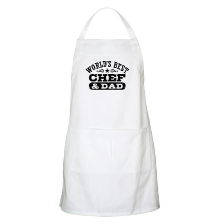 CafePress - World's Best Chef And Dad Apron - Kitchen Apron with Pockets, Grilling Apron, Baking