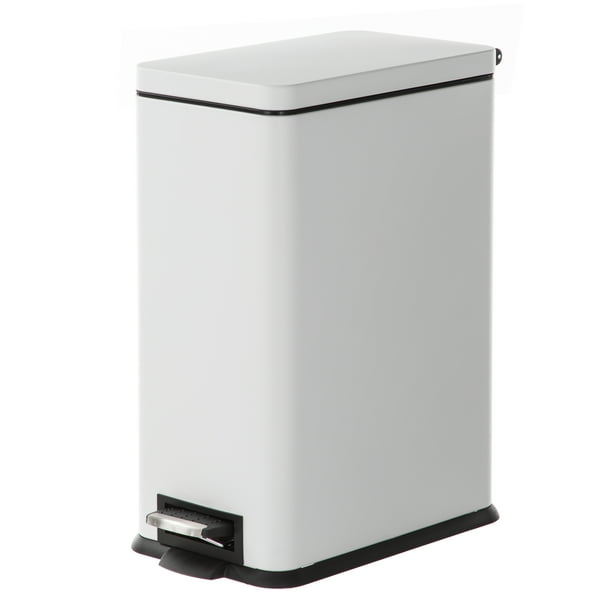 Mainstays Rectangle Pedal Bin Trash Can 30 Liter 7 9 Gallon Multiple Colors Walmart Com Walmart Com