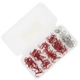 thumbnail image 1 of Treble Fishing Hooks, High Carbon Steel Treble Hooks Nickel Coating High Strength  Penetrability With Storage Box For River Red, 1 of 8
