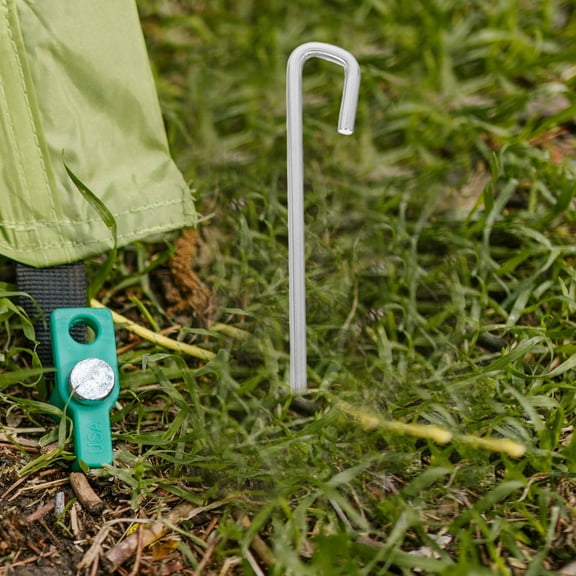 PAMINGONO 6Pcs Reinforced Steel Tent Stakes Windproof Outdoor Ground Pegs for Camping and Backpacking