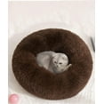 thumbnail image 5 of BODISEINT Faux Fur Dog Bed Cat Bed,Shag Round Anti-Anxiety Pet Calming Bed Doughnut Cuddler for Medium Large Puppy Dog Cat Kennel Cushion Self Warming Bed(XL(31.5x7.9 H), Chocolate), 5 of 8