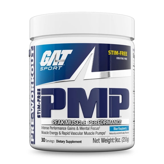 GAT Sport PMP Stim-Free, Blue Raspberry, 30 Serving