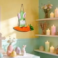 thumbnail image 1 of Adorno colgante de zanahoria de conejo de Pascua • Decoración de muñeca sin cara • Fibra de poliéster suave • Decoración colgante para fiestas de Pascua al aire libre • 1 pieza, 1 of 9