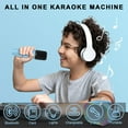 thumbnail image 6 of Kids Karaoke Machine with Bluetooth Microphones - Toys for Girls 4 5 6 7 8 9 10 11 12 Years Old - Ideal Christmas Birthday Gift for Kids & Toddler- Portable Karaoke Speakers, Blue, 6 of 9