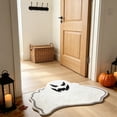 thumbnail image 5 of Halloween Ghost Shaped Soft Plush Floor Doormat, Non Slip Absorbent Polyester Rug, Festive Decorative Mat for Entryway Bathroom Kitchen Living Room Indoor Outdoor Holiday Display, 5 of 6