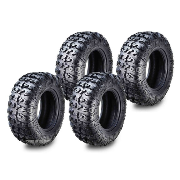 Set 4 FREE COUNTRY ATV tires 25X8R12 8PR Radial w/SideScuff Guard 10342