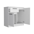 thumbnail image 5 of Dtwnek 1 Drawer Dresser with 2 Inner Shelves for Home,Office, Bedroom, White, 5 of 7