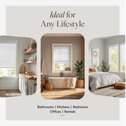 Chicology 30W x 36H Cordless Vinyl Mini Blinds 1 in Slats Light Filtering White Easy Install