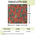 thumbnail image 2 of Red Christmas Tree and Ornament Pattern Square Fitted Tablecloth with Elastic Edge,Square Table Cover,Washable Elastic Table Cover for Home Kitchen Party Decor 34"x34", 2 of 6