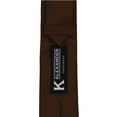 thumbnail image 4 of Skinny Brown Ties by K. Alexander 2 Inch Solid Mens Neckties, 4 of 4