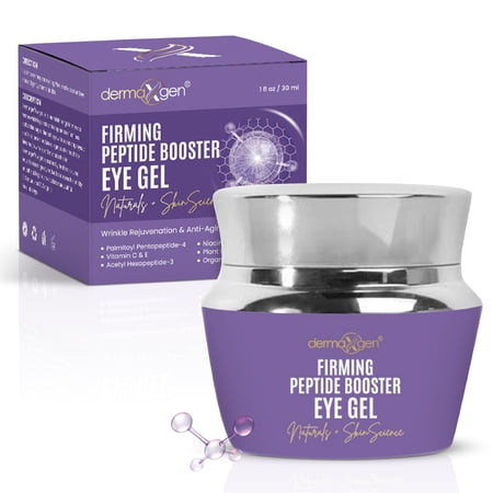 DERMAXGEN Eye Gel + Plant Stem Cells + Matrixyl 3000 + EYE BAG REMOVER, Arginine For Under And Around Eyes To Smooth Fine Lines, Eliminate Dark Circles, And De-puff Bags With Peptide Complex, 1 FL