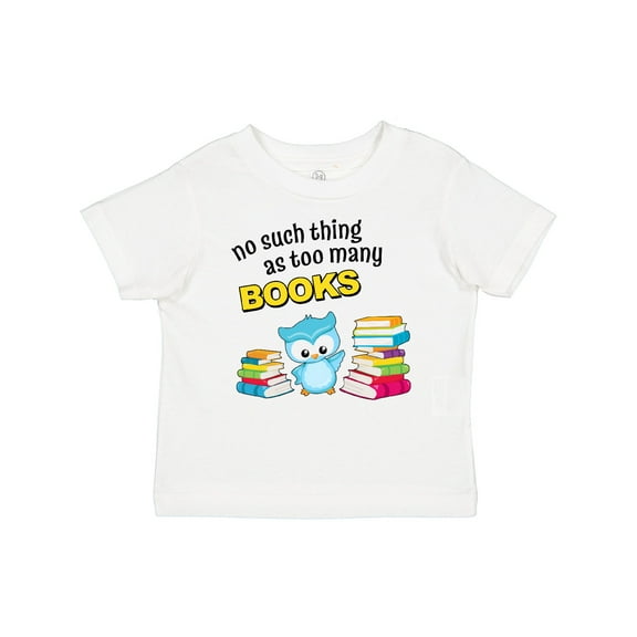 Inktastic No Such Thing as Too Many Books with Cute Owl Boys or Girls Baby T-Shirt