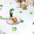 thumbnail image 5 of St. Patricks Day Tablecloth Shamrock Tablecloth 60"x84", Waterproof ST Patrick Day Decorative Vinly Table Cloth Irish Tablecloth for Rectangle Table, 5 of 6