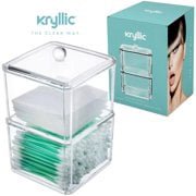 Kryllic Clear Acrylic Cotton Ball Swab Storage Case Organizer For Cotton Swabs Q Tips Make Up Pads Cosmetics More For Bathroom Vanity Walmart Canada