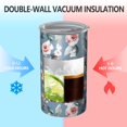 thumbnail image 2 of 20oz Coffee Tumblers Pioneer Flower Floral Print Pattern Stainless Steel Vacuum Insulated Travel Tumbler Coffee Cups Mug with Lid and Straw with Cleaning Brush for Cold & Hot Drinks, 2 of 5