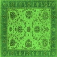 thumbnail image 1 of Ahgly Company Indoor Square Oriental Green Industrial Area Rugs, 4' Square, 1 of 4
