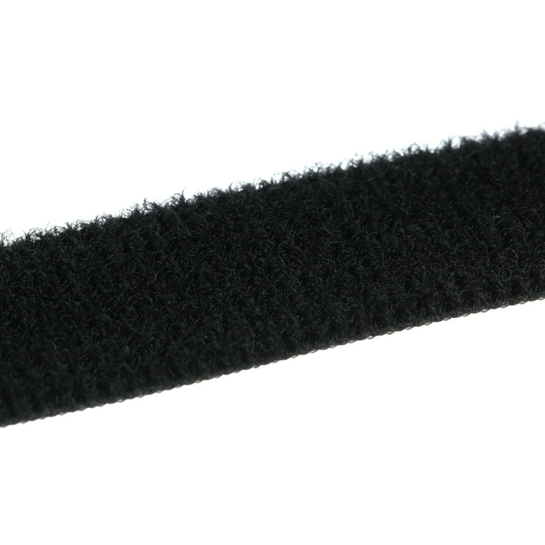 Reusable Hook & Loop Strong Grip Fastener Roll 1 1/2 x 16' (1 1/2 Wide,  16 Feet Long) - Black