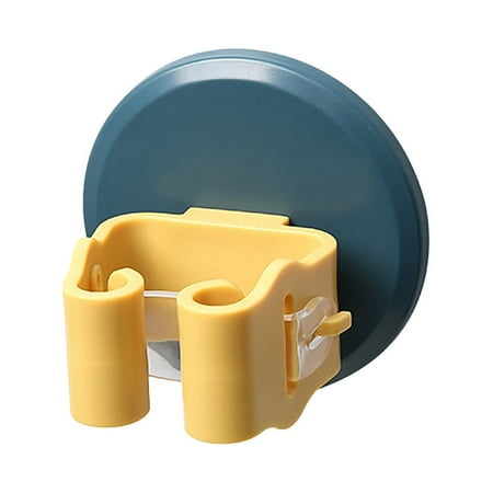 

Tanune Clearance! Hooks Nordic Color Seamless Mop Hook Creative One Card Position with Hook Mop Clip Household Hooks 1* Punch-Free Mop Rack Yellow
