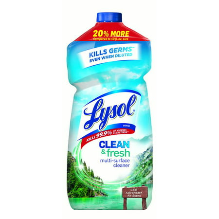 (2 Pack) Lysol Clean & Fresh Multi-Surface Cleaner, Cool Adirondack Air, (Best Way To Clean Real Wood Floors)