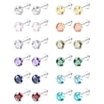 thumbnail image 6 of DESIGNICE 12 Pairs Flatback Stud Earrings for Women,Cartilage Earrings for Women,Stainless Steel Stud Hypoallergenic Earrings for Sensitive Ears Women,4mm, 6 of 7