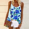 thumbnail image 1 of Qiopertar Mode Blouse d'Été Sans Manches à Col Rond Imprimé Décontracté Offres de la Semaine Liquidation à Moins de 5$ jusqu'à 90 % de Réduction, 1 of 5