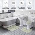 thumbnail image 5 of Sage Green Leaves Bath Mat 3 Piece Bathroom Rug Set, Vintage Abstract Art Botanical Non Slip Bath Rug Contour Mat and Toilet Lid Cover, Absorbent Shower Mats Soft Bath Rugs and Mats Sets, 5 of 8