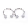 thumbnail image 3 of Pair of Horseshoe with Acrylic Ball end 10g Made of Surgical Steel, 3 of 6