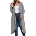 thumbnail image 4 of Cueply Women's Plus Size Cardigan Lightweight Long Sleeve Maxi Long Knitted Tops Open Front Sweater, 4 of 6