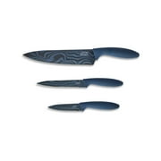 Thyme & Table 3-Piece Stainless Steel Blue Swirl Knife Set with Protective Sheaths