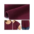 thumbnail image 6 of GRACE & GRANDEUR Women's Plus Size Summer Blouse Pleated Curved Hem Ruffle Sleeve Round Neck Dressy Loose Tops 1X Purple, 6 of 7