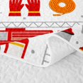 thumbnail image 5 of Castle Fairy Cartoon Fire Truck Quilt Full,Firefighter Seamless Full Bedspread Sets,Red White, 5 of 7