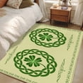 thumbnail image 4 of 2.7'x5' Area Rugs, St. Patrick's Day Indoor Outdoor Area Rug for Living Room Bedroom, Farmhouse Green Lucky Clovers Border Washable Bathroom Rugs Kitchen Floor Carpet Mats Home Decor Aesthetic, 4 of 8