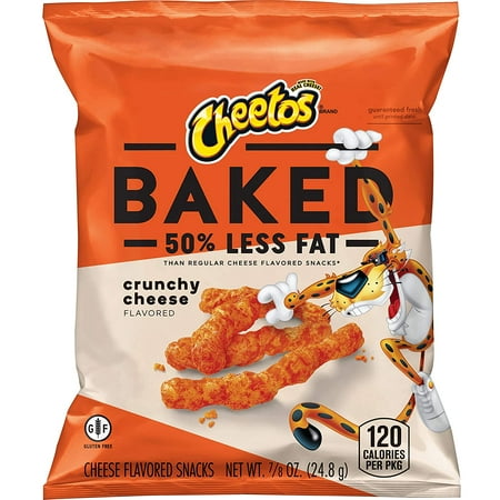 Cheetos Oven Baked Crunchy Cheese Flavored Snacks, 0.875 Ounce (Pack of 104)