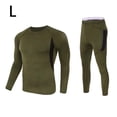 thumbnail image 3 of Jumpingount Ropa interior térmica de invierno para hombre, mallas para mantener el calor, conjuntos de ropa para hombre, calzoncillos transpirables y Camisetas Verde oscuro L Jumpingount AP013256-03, 3 of 6