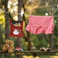 thumbnail image 3 of SEANATIVE Christmas Santa Clothes Pin Bag Clothespin Bag Holder Clothespin Holder Soft Clothes Pin Hanging Bag Clothespin Bag for Clothesline Outdoor Outside, Xmas Gifts, 3 of 7