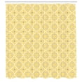 thumbnail image 3 of Ambesonne Quatrefoil Shower Curtain, Pattern with Moroccan, 69"Wx70"L, Pale Yellow, 3 of 3