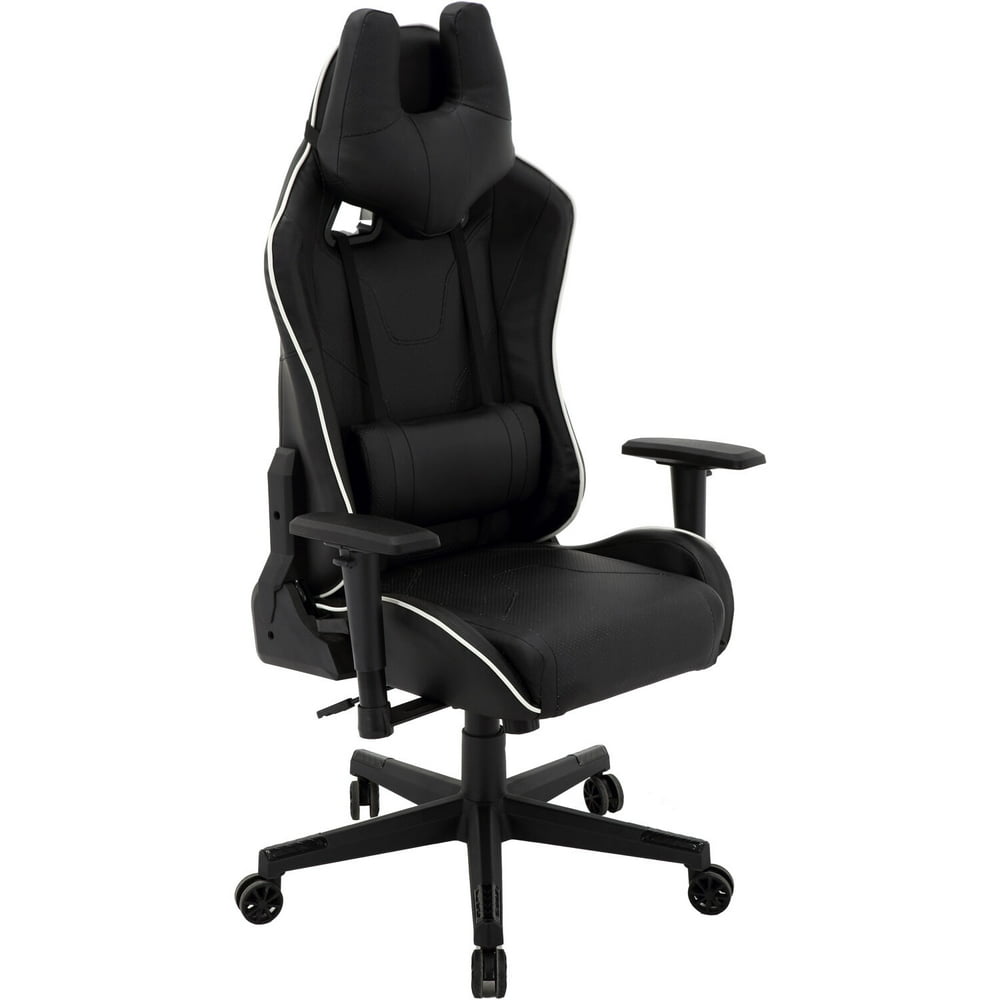 Hanover Commando Ergonomic Gaming Chair in Black and White with