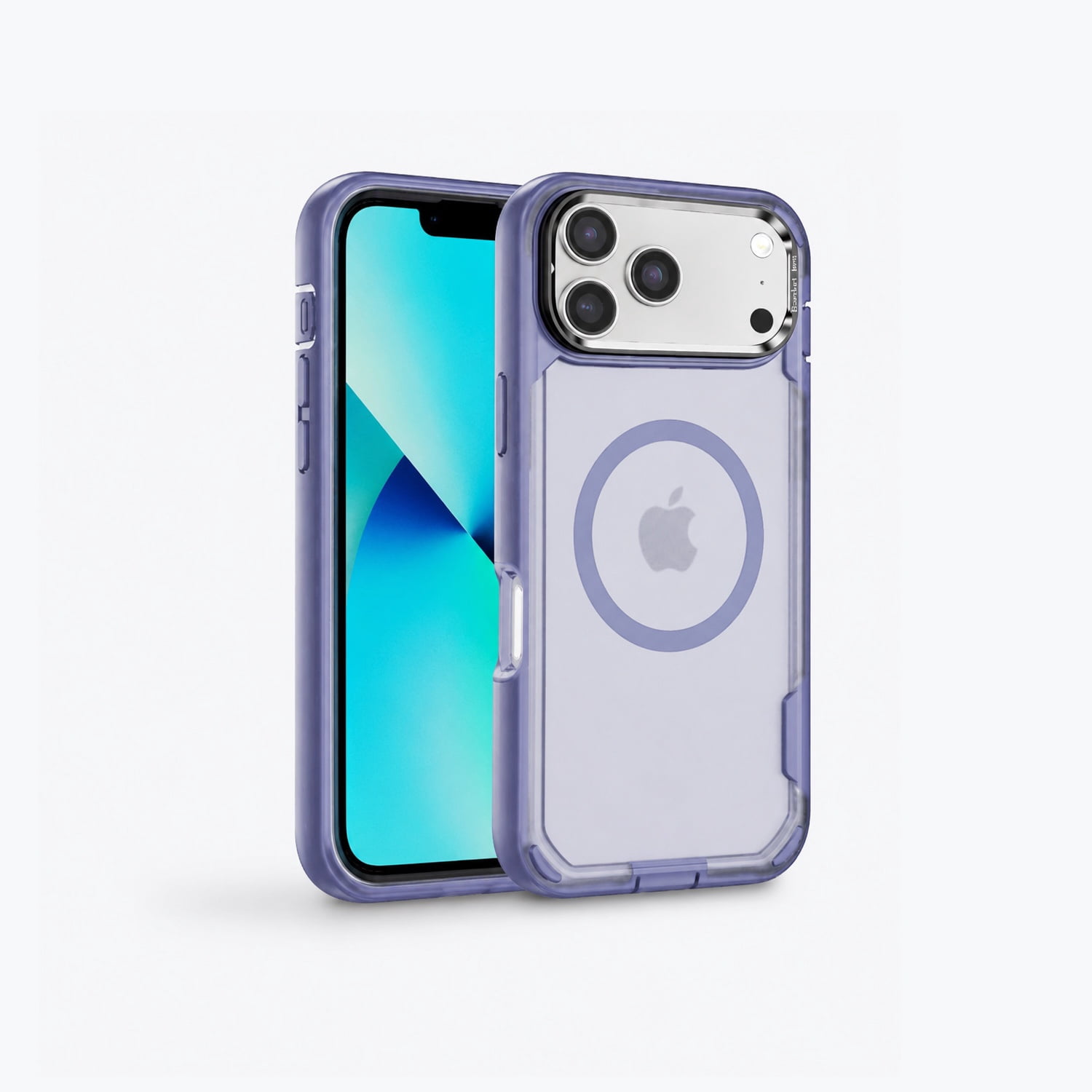 MagSafe Compatible Armor Case with Camera Bracket Stand for iPhone 17 Pro Max - Light Purple