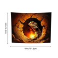 thumbnail image 3 of FCXZI Lizard Fire Digital Painting Wall Tapestry Home Decor 40*30in, 3 of 6