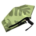 thumbnail image 5 of Cute Vulture Green Leaves All Weather Umbrella Triple Folding Parasol 6 Ribs UV Protection Portable, 5 of 8