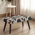 thumbnail image 4 of XYZCANDO Cow Print Pattern Polyester Spandex Bench Covers with Abrasion Resistant, Breathable Stain Resistant Bench Seat Cover for Dining Room, 4 of 9