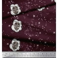 thumbnail image 2 of Soimoi Rayon Fabric Star & Owl Bird Print Sewing Fabric Yard 56 Inch Wide, 2 of 3