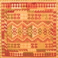 thumbnail image 1 of Ahgly Company Indoor Square Abstract Orange Contemporary Area Rugs, 6' Square, 1 of 1