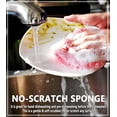 thumbnail image 5 of Flower Dish Scrubby 3 Pack Scrubber Reusable Cloth Sunflower Dish Washing Sponge (Green), 5 of 5
