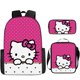 thumbnail image 1 of New cartoon Hello Kitty school bag three-piece set for primary and secondary school students, 1 of 1